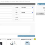 single screeen checkout page shipping address