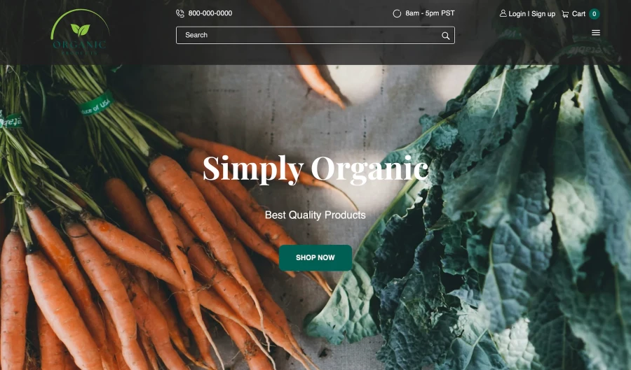 ecommerce-website-template-organic-products-store