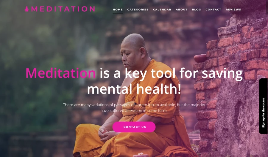 website-template-meditation